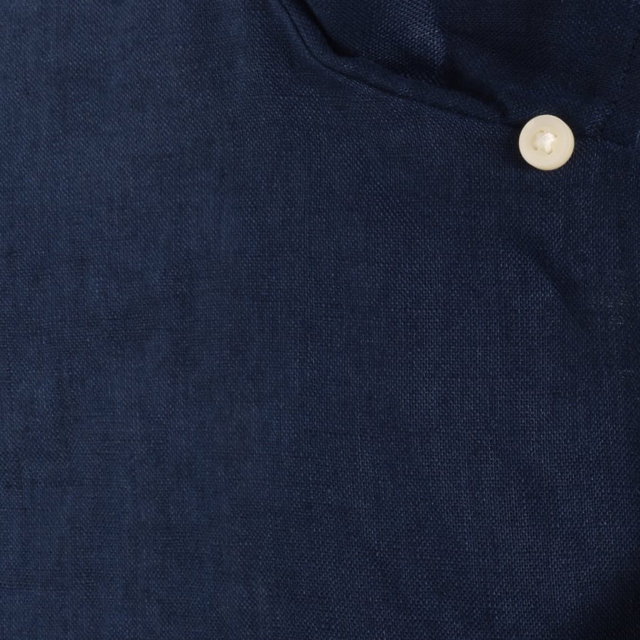 Ralph Lauren Linen Short Sleeve Shirt Navy