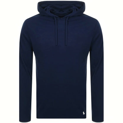 Ralph Lauren Long Sleeved Hooded T Shirt Navy
