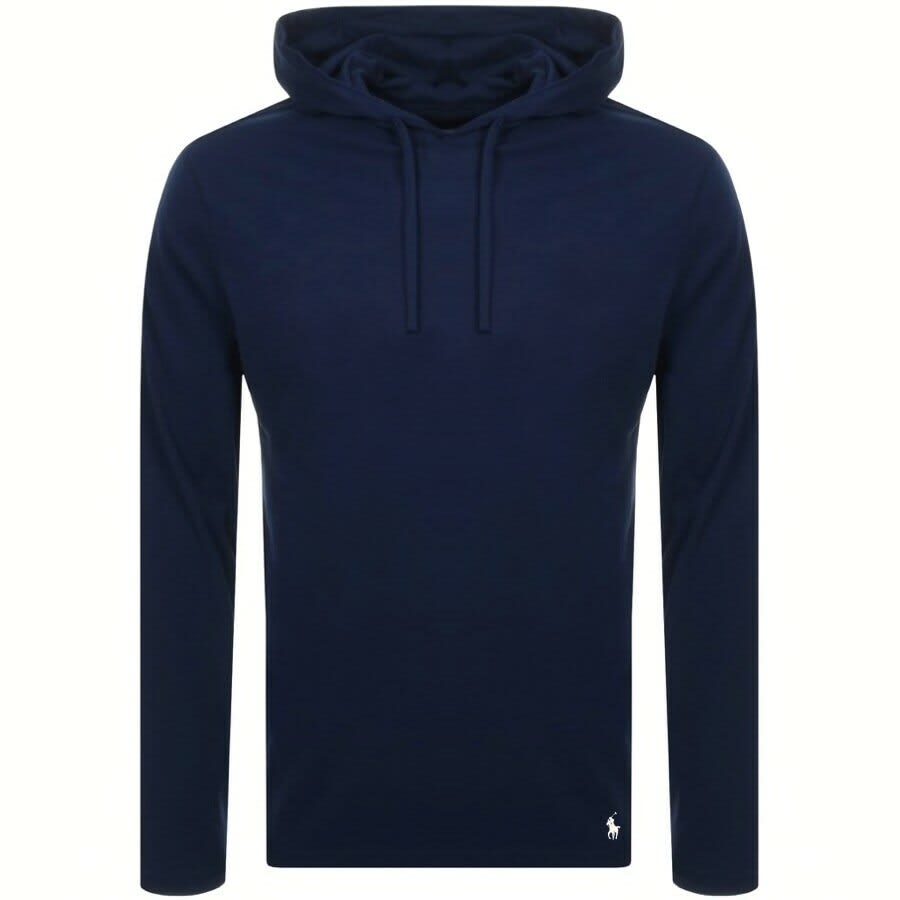 Ralph Lauren Long Sleeved Hooded T Shirt Navy