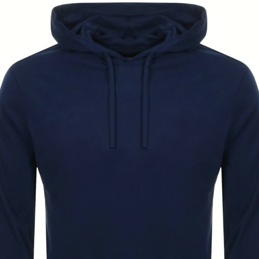 Ralph Lauren Long Sleeved Hooded T Shirt Navy