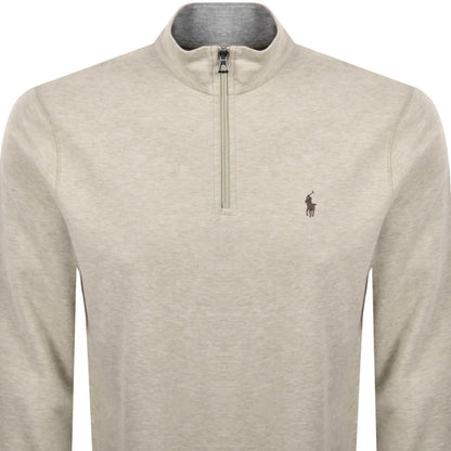 Ralph Lauren Quarter Zip Sweatshirt Beige