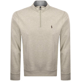 Ralph Lauren Quarter Zip Sweatshirt Beige