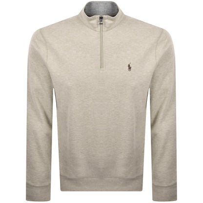 Ralph Lauren Quarter Zip Sweatshirt Beige