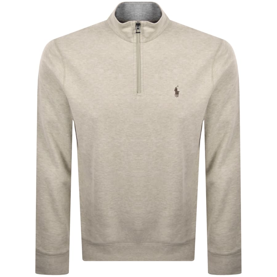 Ralph Lauren Quarter Zip Sweatshirt Beige