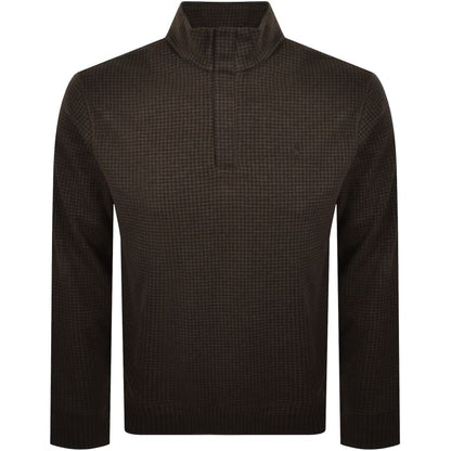 Ralph Lauren Quarter Zip Sweatshirt Brown