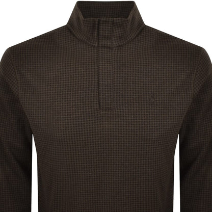 Ralph Lauren Quarter Zip Sweatshirt Brown