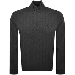 Ralph Lauren Quarter Zip Sweatshirt Grey