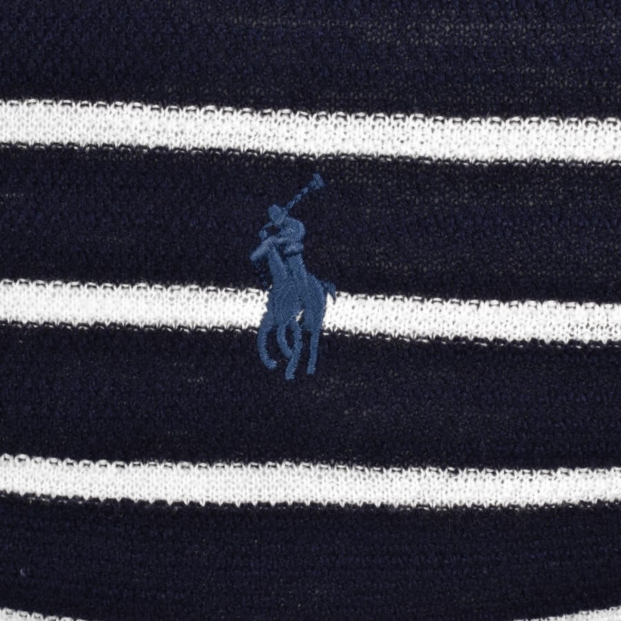 Ralph Lauren Stripe Polo T Shirt Navy