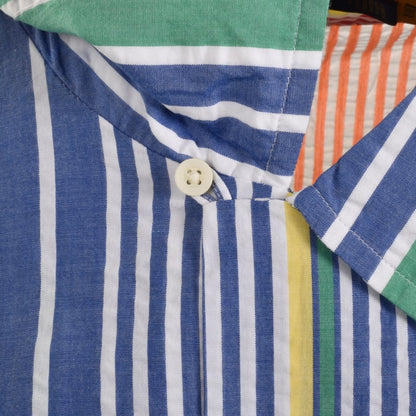 Ralph Lauren Wrinkled Stripe Shirt Blue