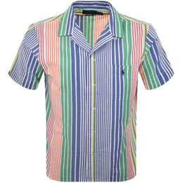 Ralph Lauren Wrinkled Stripe Shirt Blue