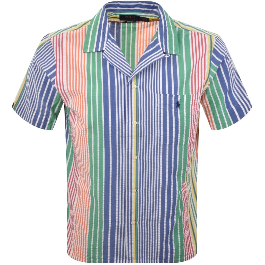 Ralph Lauren Wrinkled Stripe Shirt Blue