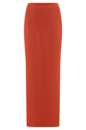Reagan Knit Maxi Skirt - Orange