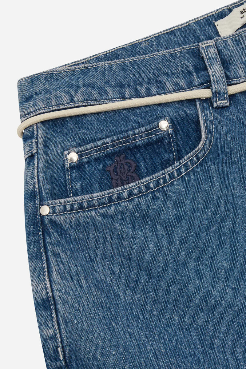 Relaxed denim jean - mid wash