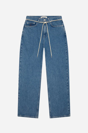 Relaxed denim jean - mid wash