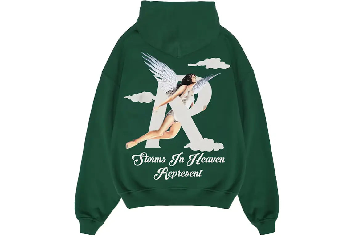 Represent Storms In Heaven Hoodie Racing Green