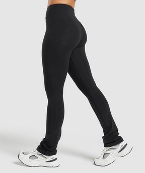 Gymshark Rest Day Boot Cut Cotton Leggings - Black