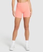 Gymshark Luxe Seamless Shorts - Muted Coral Marl