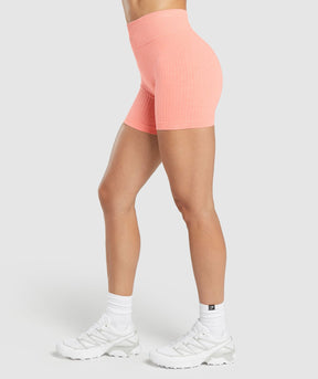 Gymshark Luxe Seamless Shorts - Muted Coral Marl
