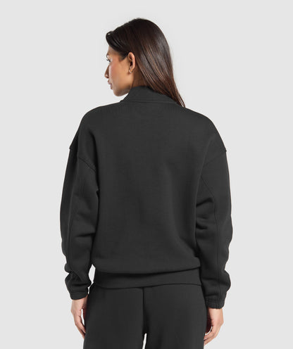 Gymshark Rest Day Sweats 2.0 1/4 Zip Pullover - Black