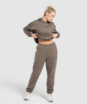 Gymshark Rest Day Sweats 2.0 Oversized Hoodie - Camo Brown