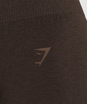 Gymshark Luxe Seamless Flare Leggings - Walnut Brown Marl