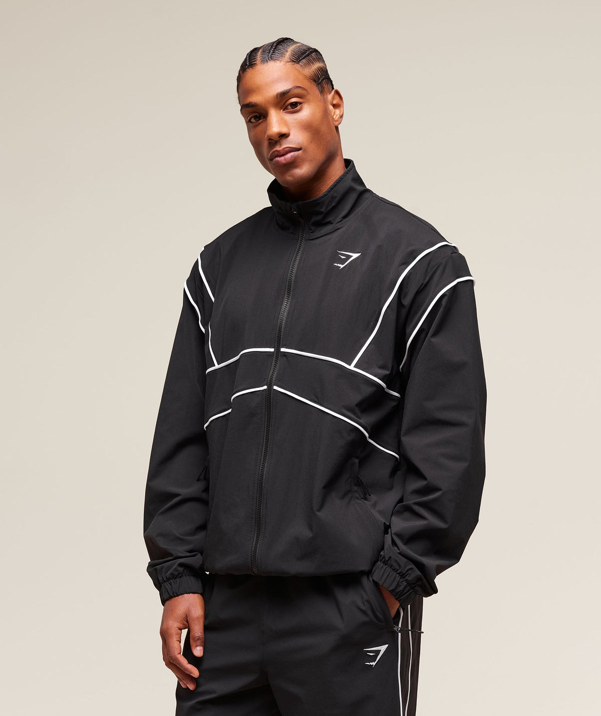 Retro Crinkle Track Jacket