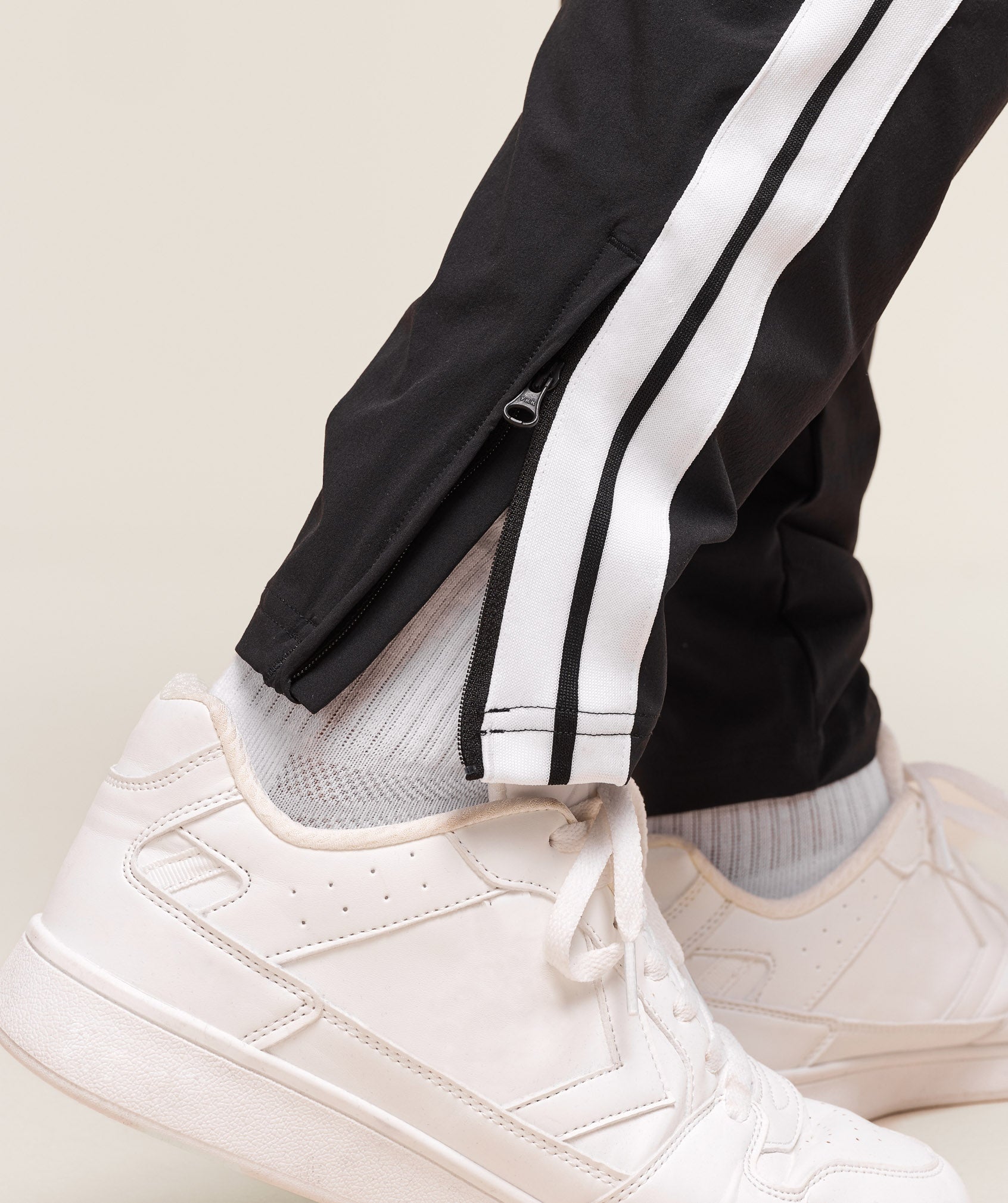Gymshark Retro Side Stripe Joggers - Black