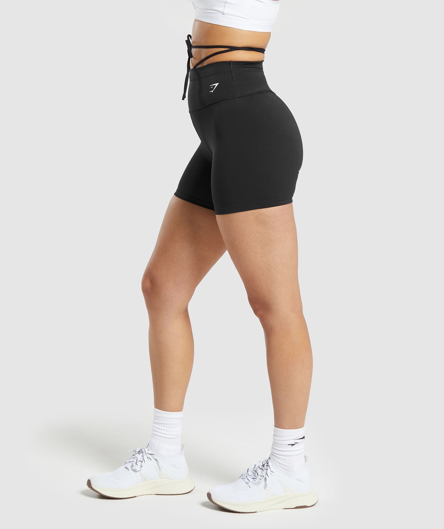 Gymshark Ribbon Tie Waisted Shorts - Black