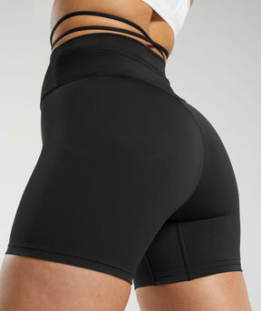 Gymshark Ribbon Tie Waisted Shorts - Black