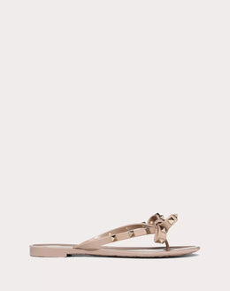 Valentino Garavani Rockstud Bow Jelly Sandals – Nude Pink