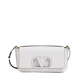 Rockstud chain pouch in grainy calfskin