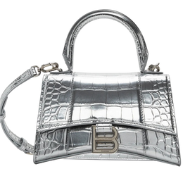 Balenciaga Silver XS Hourglass Bag