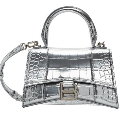 Balenciaga Silver XS Hourglass Bag