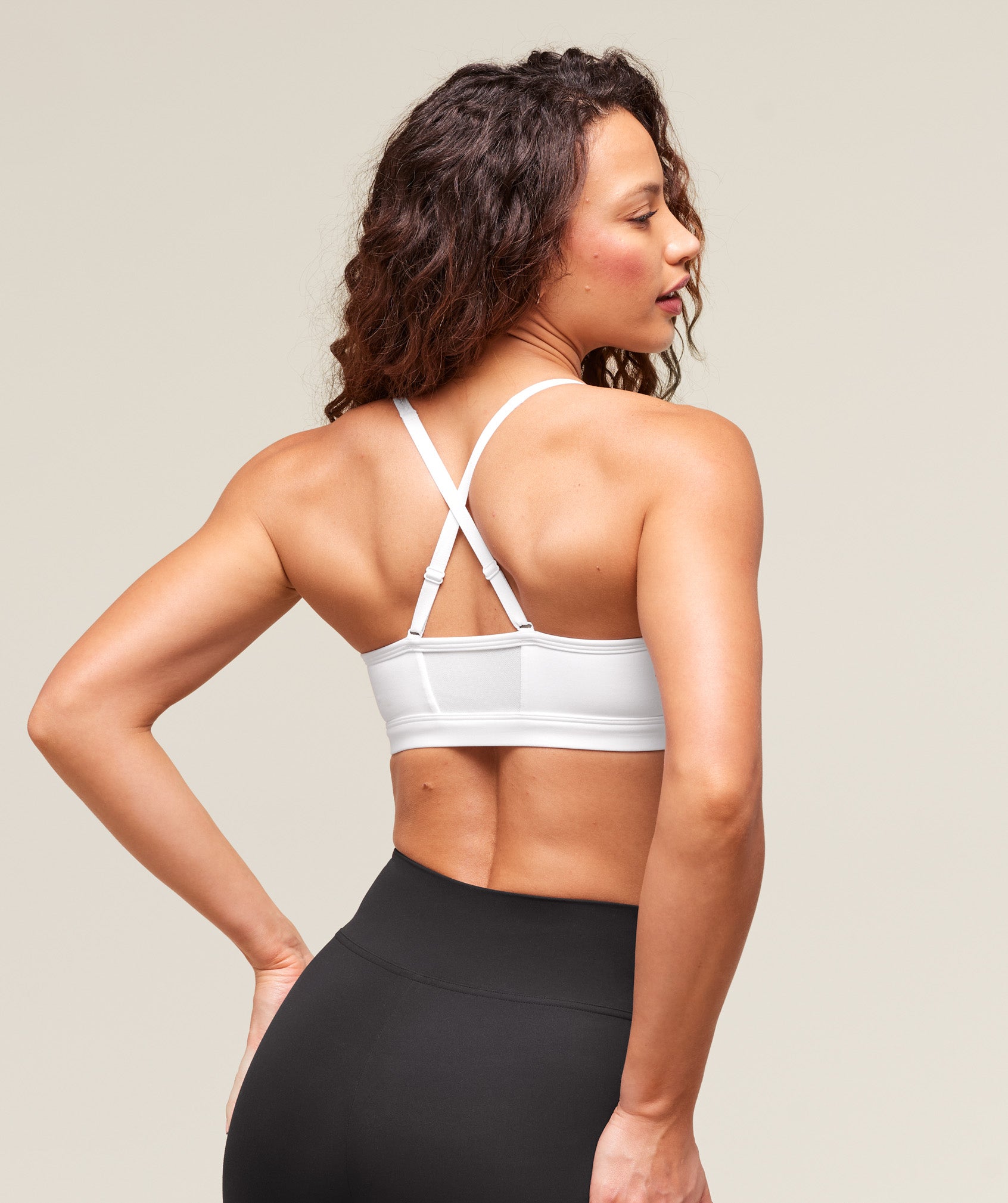 Gymshark Ruched Sports Bra - White