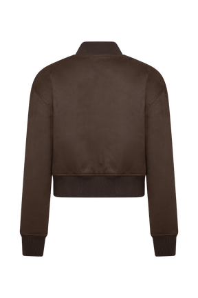 Rudy Suede Bomber Jacket - Chocolate