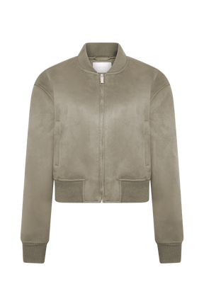 Rudy Suede Bomber Jacket - Sand