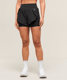 Gymshark Running 2-in-1 Shorts - Black