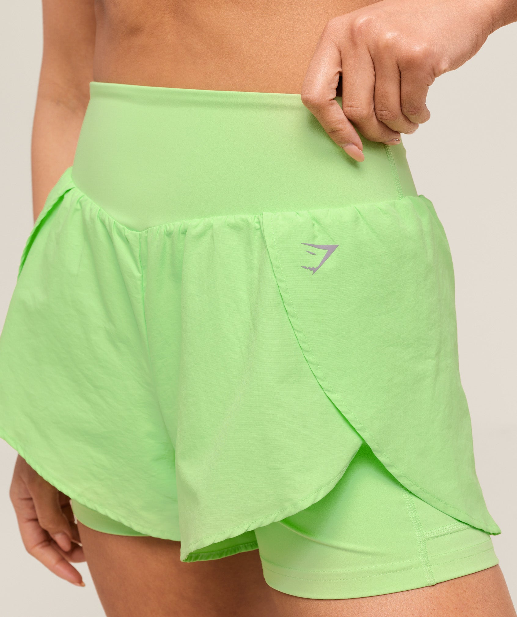 Gymshark Running 2-in-1 Shorts - Energy Gelato Green