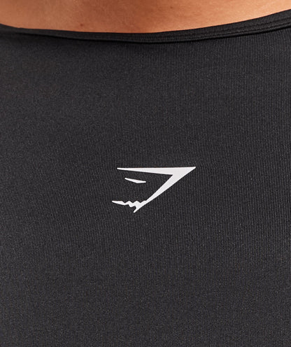 Gymshark Running Back Vent T-Shirt - Black