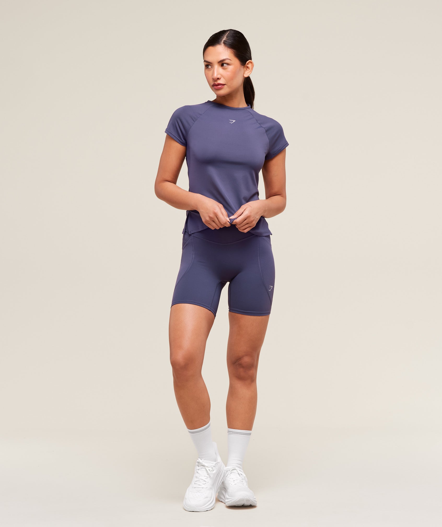 Gymshark Running Back Vent T-Shirt - Weighted Purple