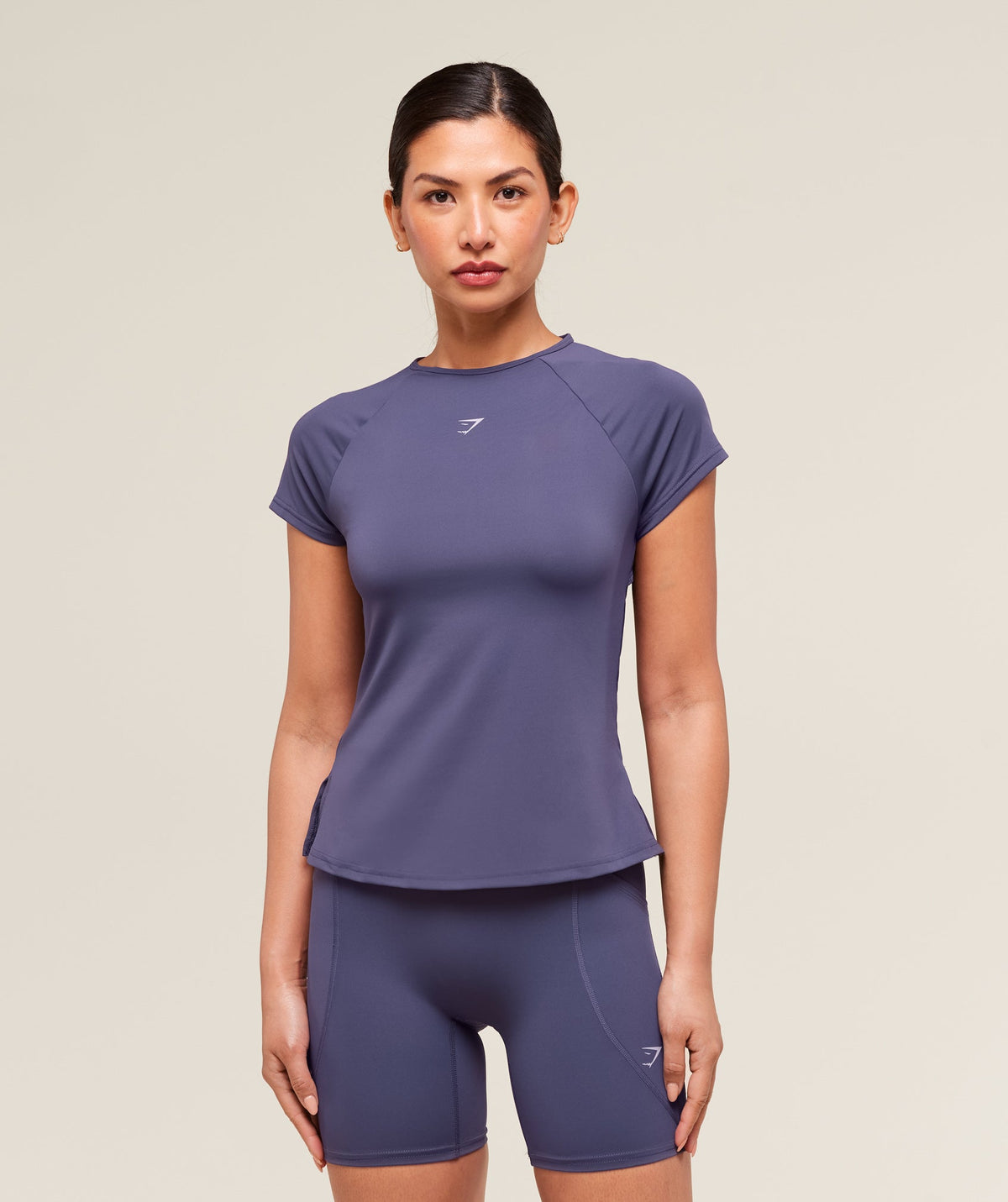 Gymshark Running Back Vent T-Shirt - Weighted Purple