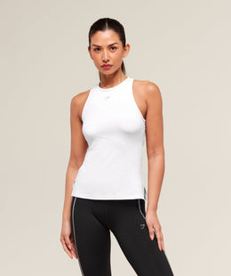 Gymshark Running Back Vent Tank - White