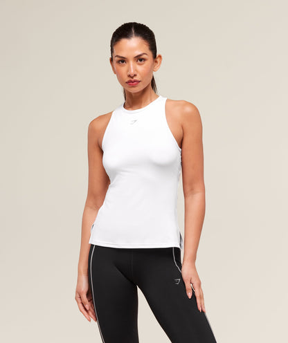 Gymshark Running Back Vent Tank - White