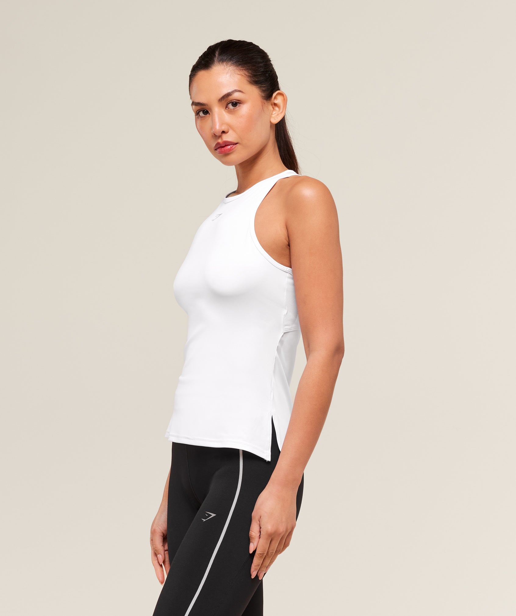 Gymshark Running Back Vent Tank - White