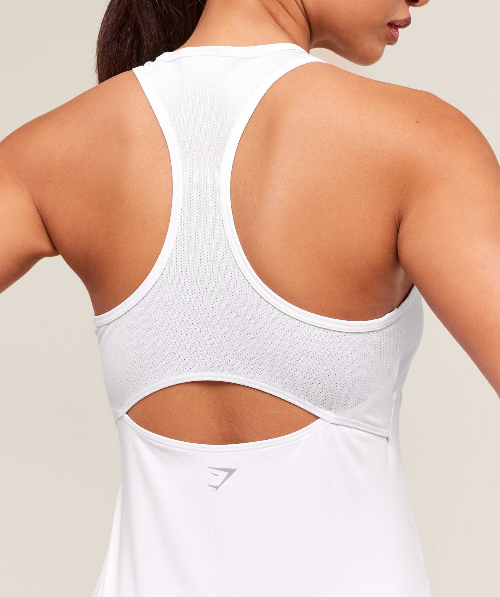 Gymshark Running Back Vent Tank - White