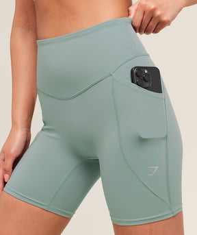 Gymshark Running Pocket 6" Shorts - Celeste Blue