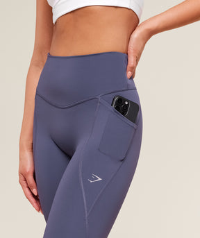 Gymshark Running Pocket Leggings - Weighted Purple