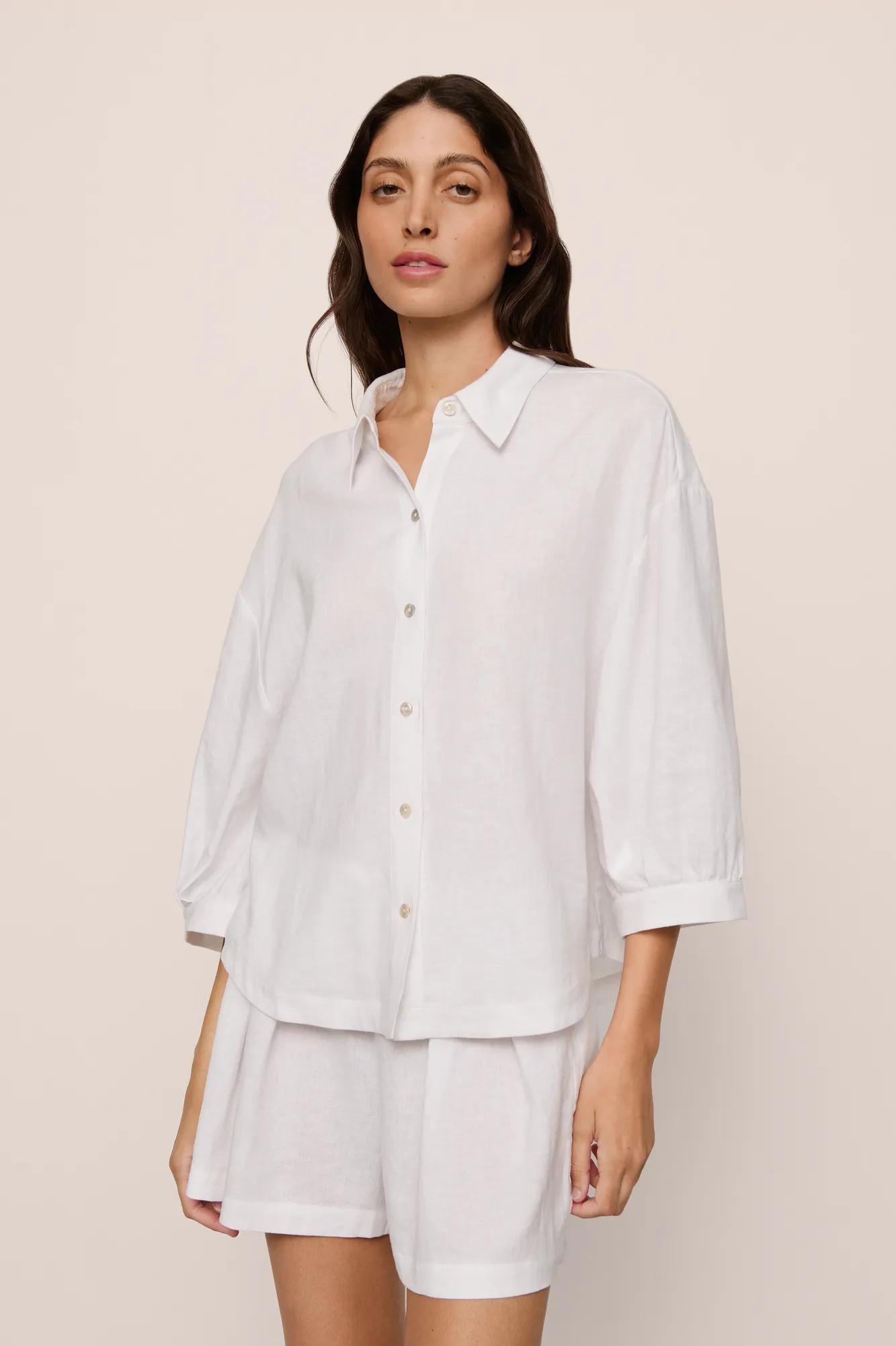 Linen Blend Relaxed Short