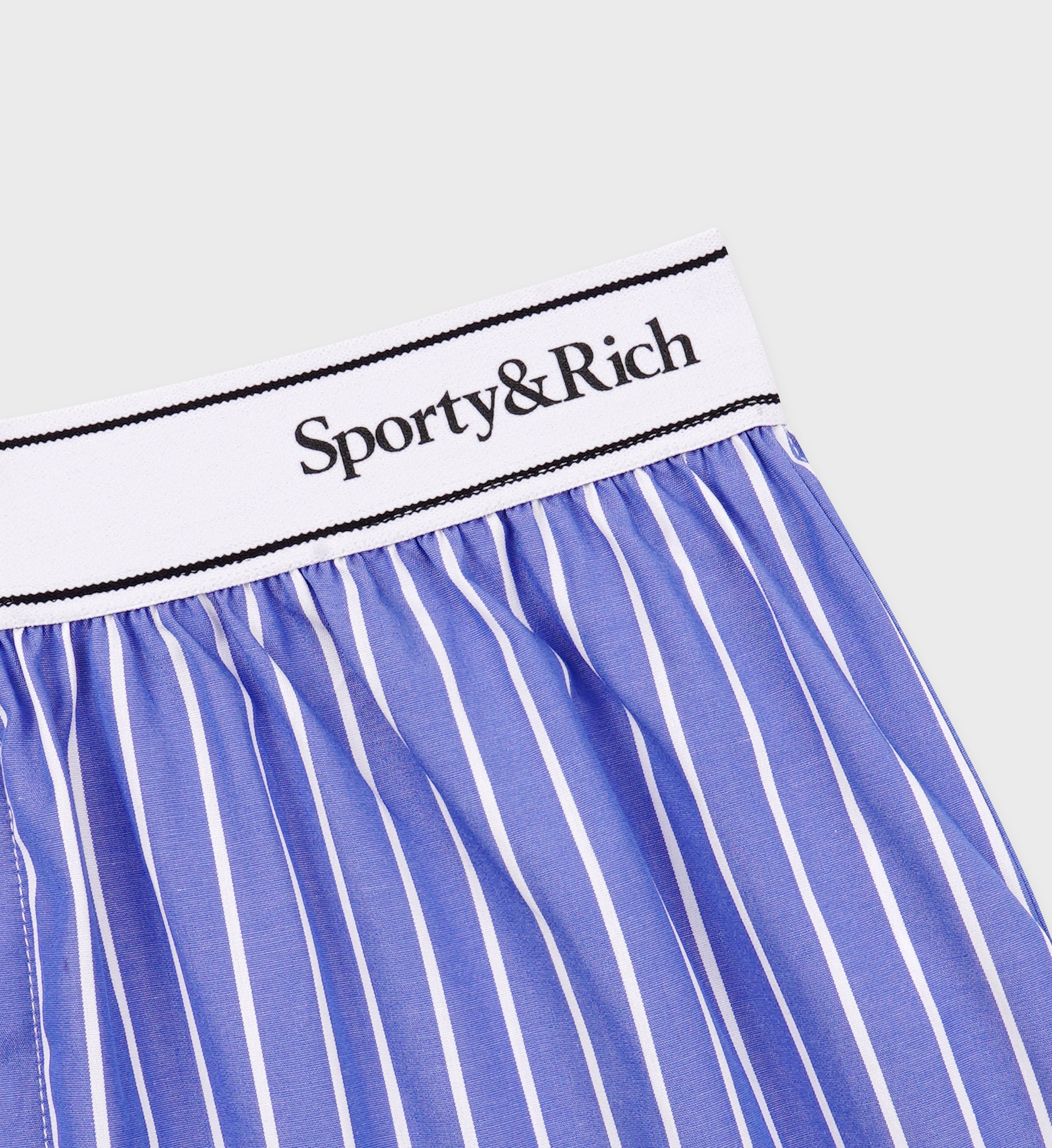 Serif Logo Boxer Short - Blue Striped