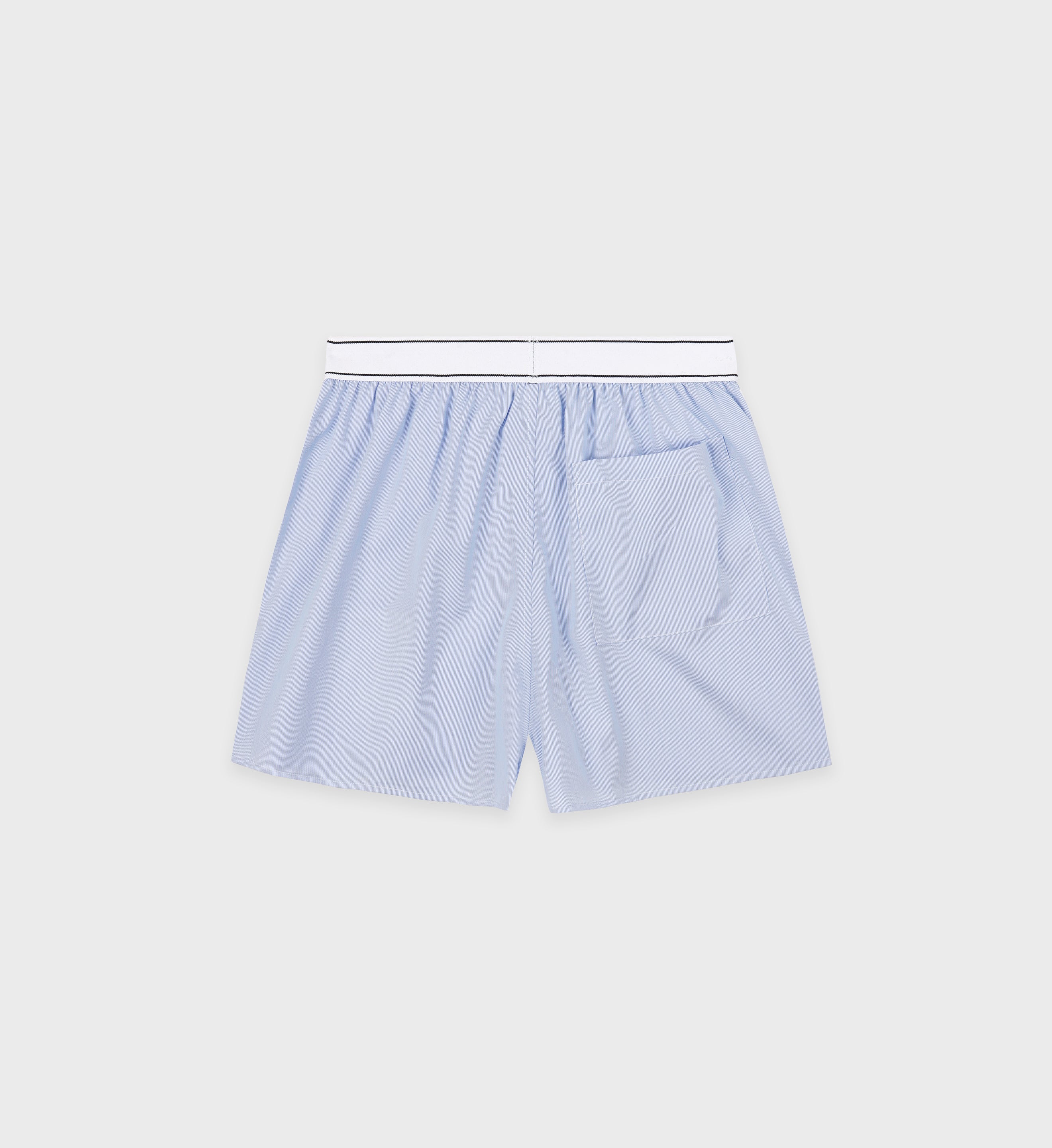 Serif Logo Boxer Short - Blue/White Thin Stripe